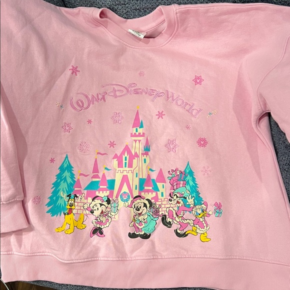 Santa Mickey Mouse and Friends Holiday Pullover Sweatshirt Walt Disney World XS - Picture 4 of 11